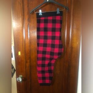 Torrid Red and black check sweater leggings